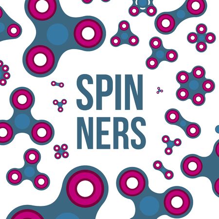 Spinners, set of toys on a white background.のイラスト素材