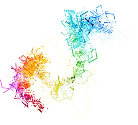 Colorful lines on white background. Vector illustrationのイラスト素材