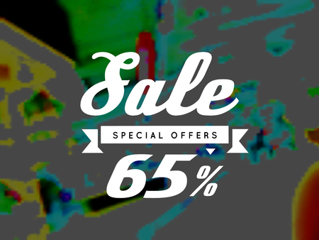 Sale, special offer, vector illustration on blurry backgroundのイラスト素材