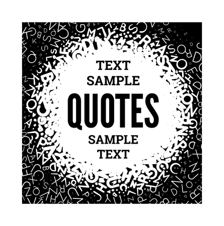 Quote blank template on white background.のイラスト素材