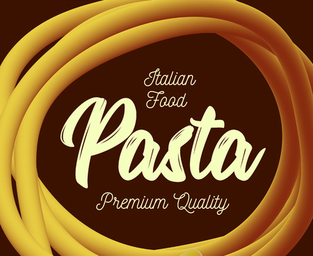 Pasta traditional dish of Italian cuisine vector illustration.のイラスト素材