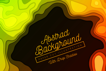 Paper cut. Vector background. Origami design illustrationのイラスト素材