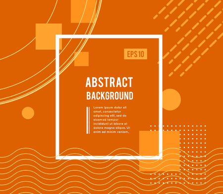 Abstract geometric design with different shapes and lines. Vector illustration is suitable for decorating booklets, flyers, posters and otherのイラスト素材
