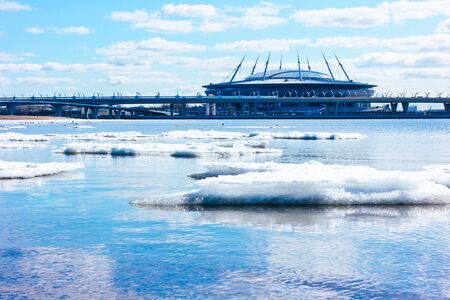 SAINT-PETERSBURG, RUSSIA, APRIL 12, 2019: Zenit Arena , St. Petersburg , Krestovsky - football stadiumのeditorial素材