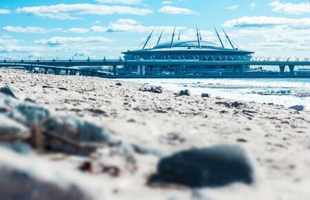 SAINT-PETERSBURG, RUSSIA, APRIL 12, 2019: Zenit Arena , St. Petersburg , Krestovsky - football stadiumのeditorial素材
