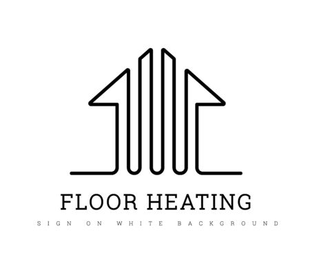 Heating floor vector sign on a white. Warm floor designのイラスト素材