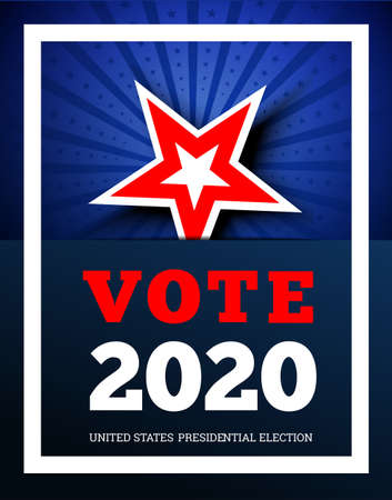 Vote 2020 in USA. Vector illustraion background with starのイラスト素材