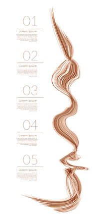 Hair vector background on whiteのイラスト素材