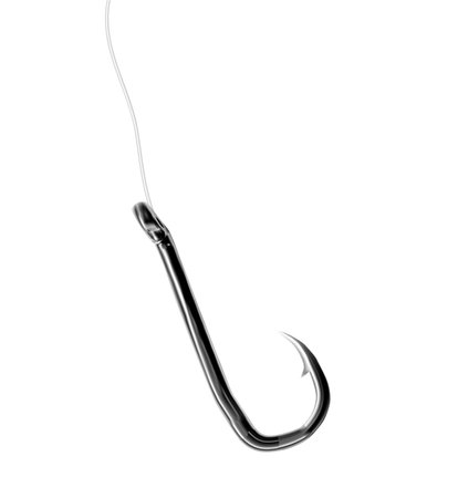 Fishing Hook.Vector illustration isolated on white backgroundのイラスト素材
