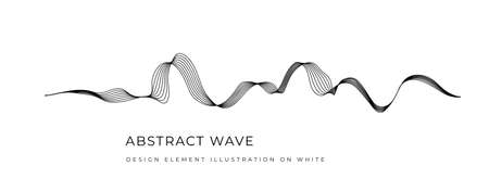Abstract waves from lines. Blend design. Vector illustration on white backgroundのイラスト素材