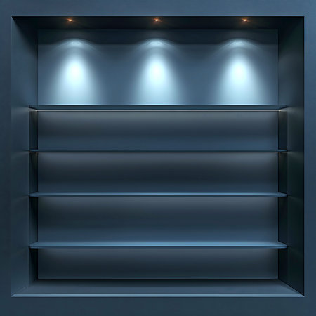 Shelf for goods with lightingの素材