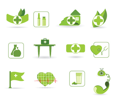 icons to subjects medicine and first aidのイラスト素材