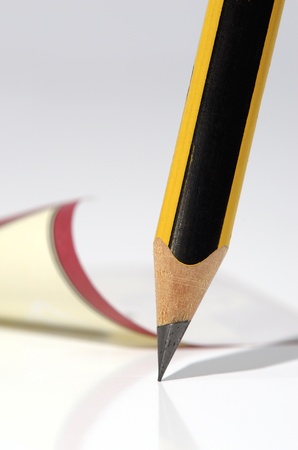 Simple pencil and note by the closeupの写真素材