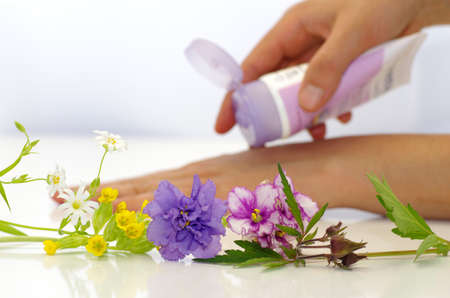 Cosmetic cream for the concern about the skinの写真素材