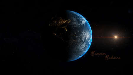 summer solstice 3d illustrationの写真素材