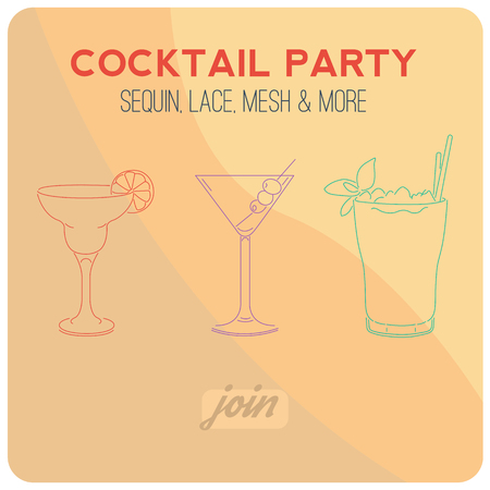 Cocktail vector illustration. Summer drink for you.の写真素材