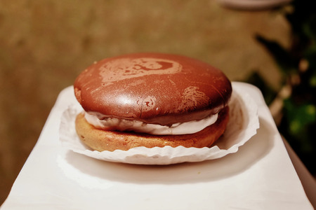 bun with sweet layerの写真素材