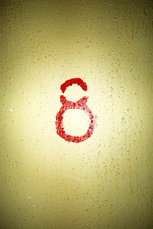 the floor number on the wallの写真素材