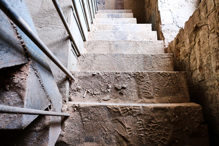 dusty old stairsの写真素材
