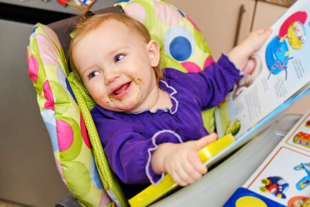 bright Sunny photo of the babyの写真素材