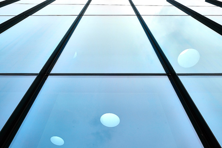 large Windows of the modern buildingの写真素材