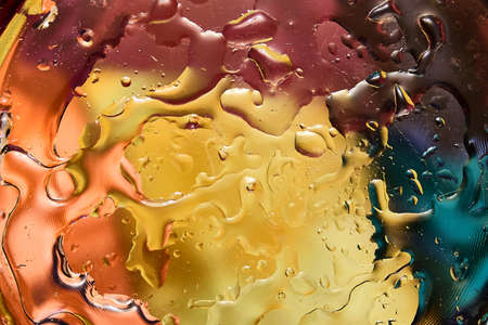 colorful background from water dropsの写真素材