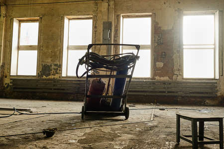 gas cylinders indoorsの写真素材