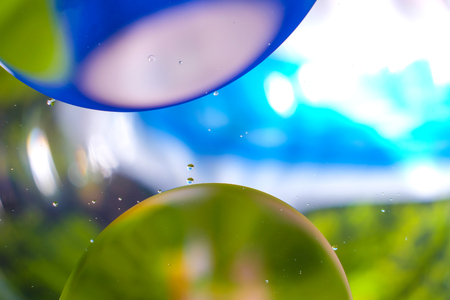 colorful background from water dropsの写真素材