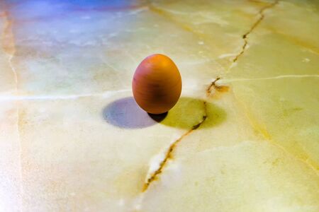 the egg on the table