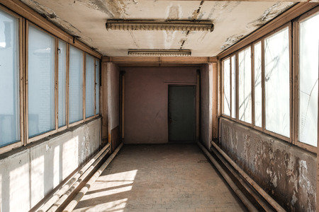 a bridge between buildingsの写真素材