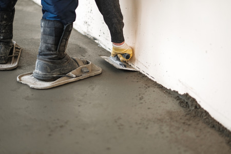 pouring concrete slab