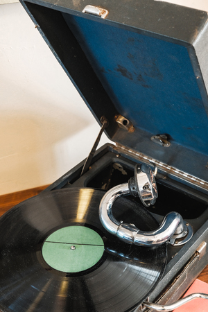 old retro gramophoneの写真素材