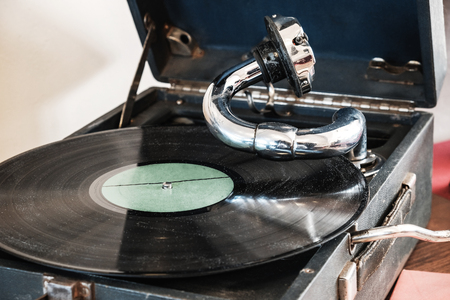 Old retro gramophoneの写真素材