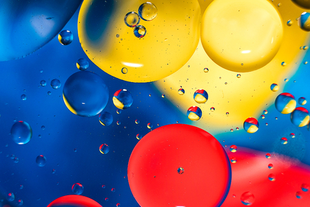 colorful background from water dropsの写真素材