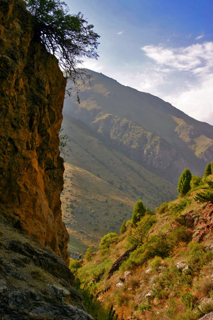 mountain locality in the north of Kyrgyzstanの写真素材