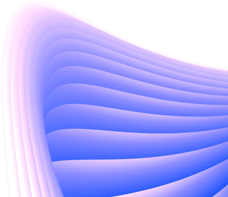 abstract waves, overflowing the tints of blue color on a white background