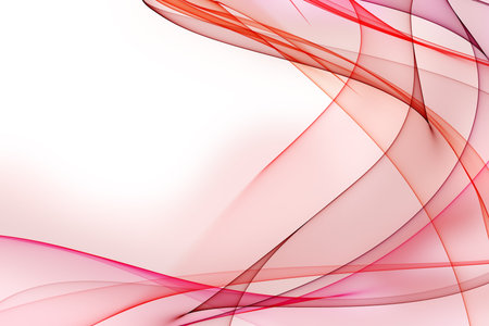 Smooth waves from tones of red on a white background Smooth waves from tones of red on a white background