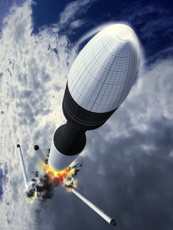 space rocket launch to Marsの写真素材
