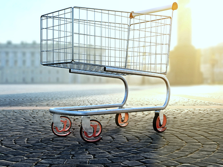 funny online cyber shopping and e-commerce conceptの写真素材