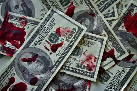 dirty bloody moneyの写真素材