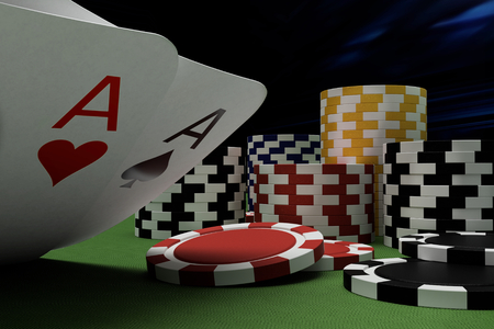 poker player at blackjack table in online casino