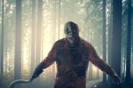 scary horror clownの写真素材