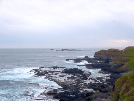 Seascape with cliffの写真素材