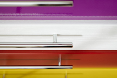 Colored drawers drawers front view.の写真素材