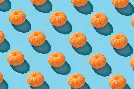 Peeled mandarin repeated seamless pattern