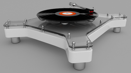 Futuristic stereo turntableの写真素材