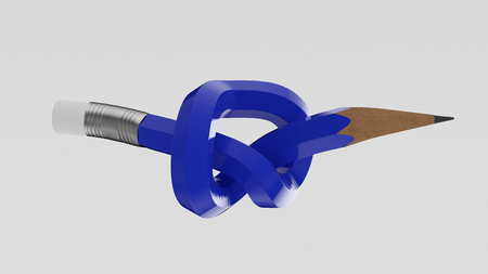 Knot pencilの写真素材