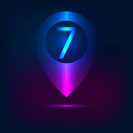 3D map point symbol. Part of vector set.のイラスト素材