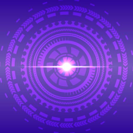 Abstract vector techno background. Futuristic graphic user interface.のイラスト素材