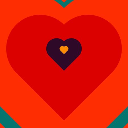 Vector blended colorful hearts.のイラスト素材